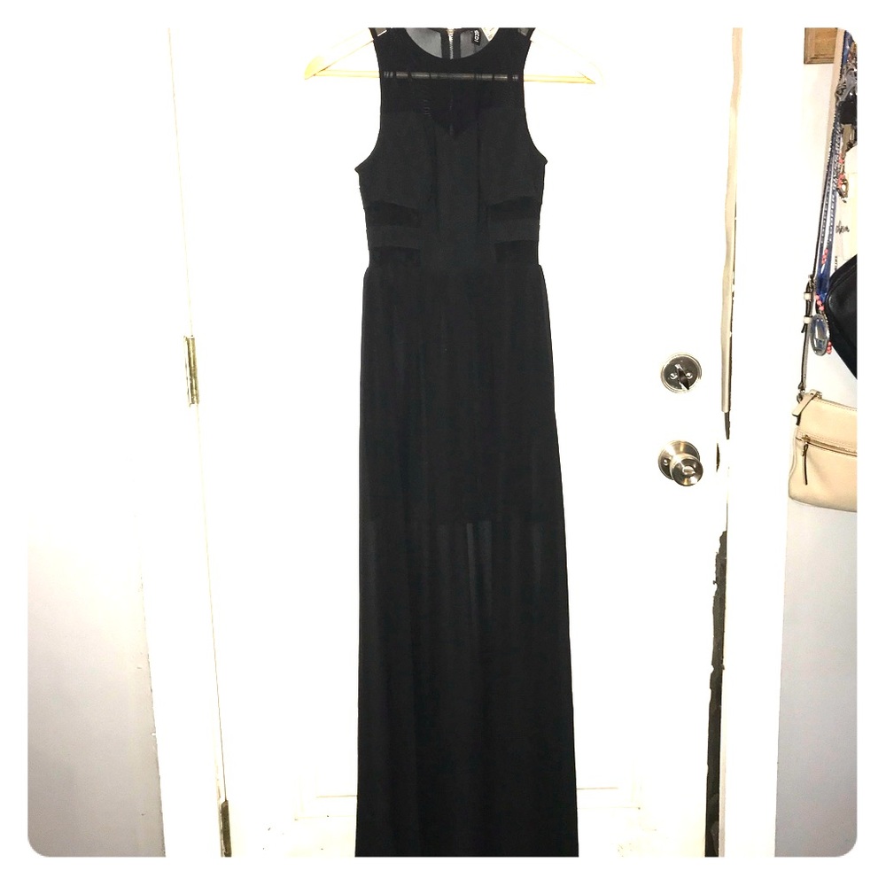 Black maxi dress